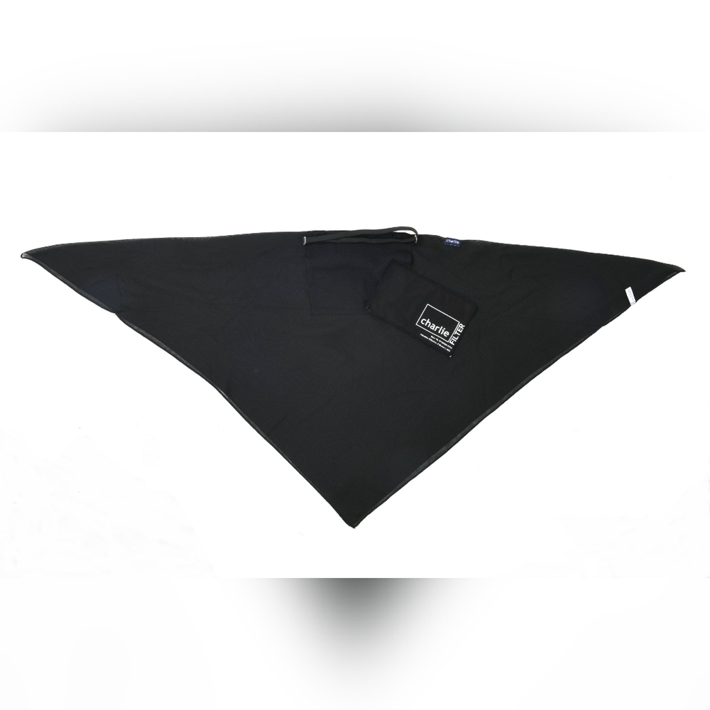NWT Charlie the Filtered Scarf! Ev2 Filtered Bandana Scarf Mask in Black MERV 16 - Picture 3 of 11